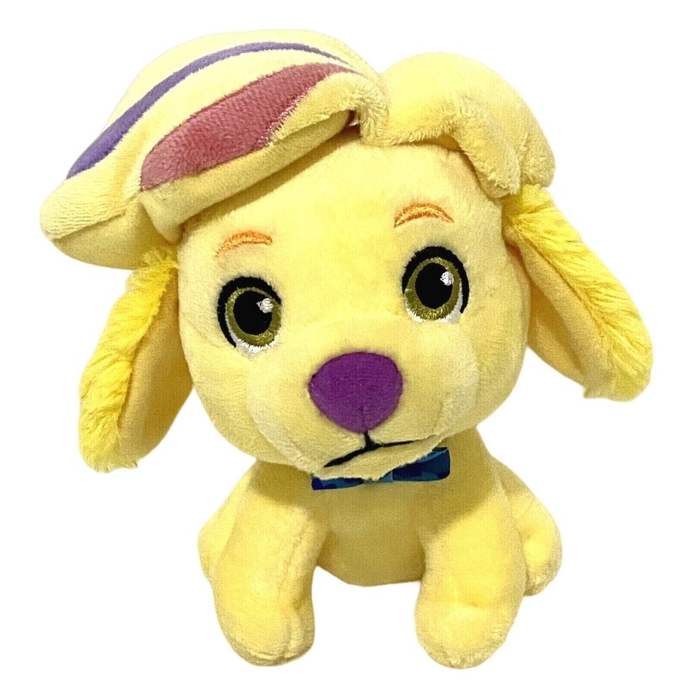 Fisher Price Sunny Day DOODLE Plush Dog 6" Stuffed Animal Soft Toy Happy Neon‎